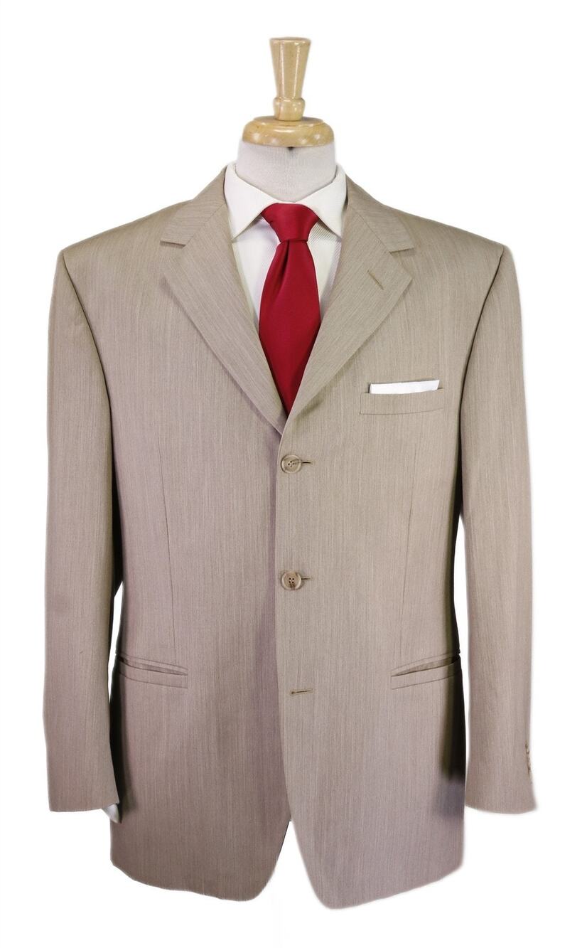 Versace Classic V2 Vintage Mens Light Brown 3-Btn Wool Suit 40R